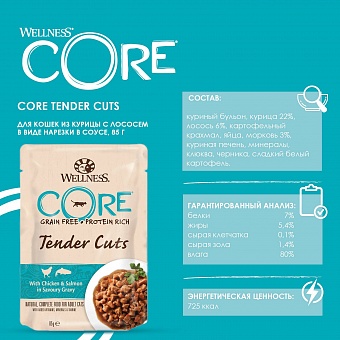 Core Tender Cuts Chiken/Salmon 85..  �5