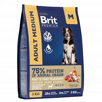 Brit Premium Dog Adult Medium Turkey